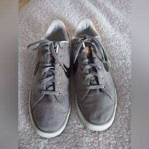 Men's Gray and Orange Sneakers